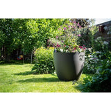 Pot de fleurs - GARDEN ID - Phoenix Anthracite - 60 x 56 cm - 100% Recyclé et Recyclable - Résistant au Gel et UV - Pour Extérieur