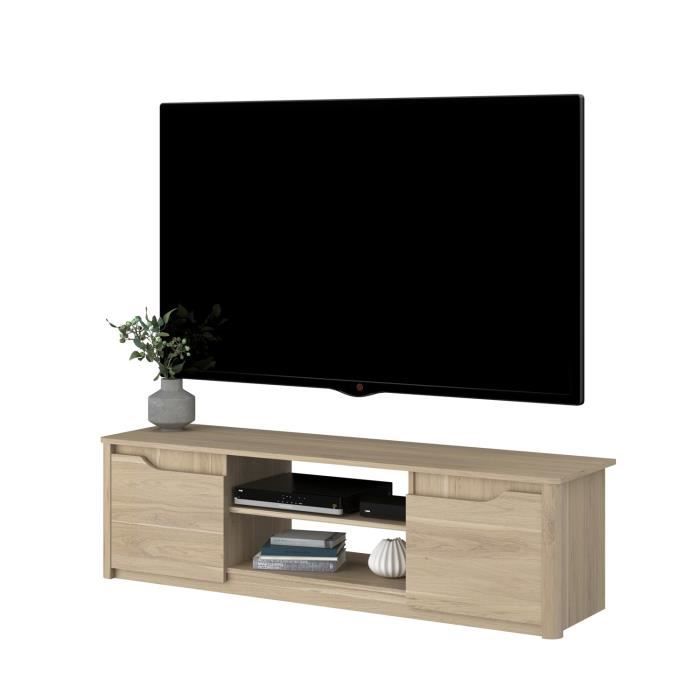 Meuble TV BETTY - Chene Dakota - 150 x 42 x 60 cm