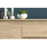 Buffet Bas BETTY - Chene Dakota - 4 portes, 1 tiroir - 185 x 46 x 85,5 cm