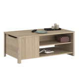 Table basse BETTY rectangulaire - En panneau de particules revetu papier - DÈcor chene - Classique - L110 x H42 x P60 cm