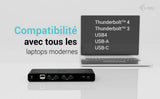 Station d'accueil portable USB-C 3.1 I-Tec Universal Dual 4K (Noir)