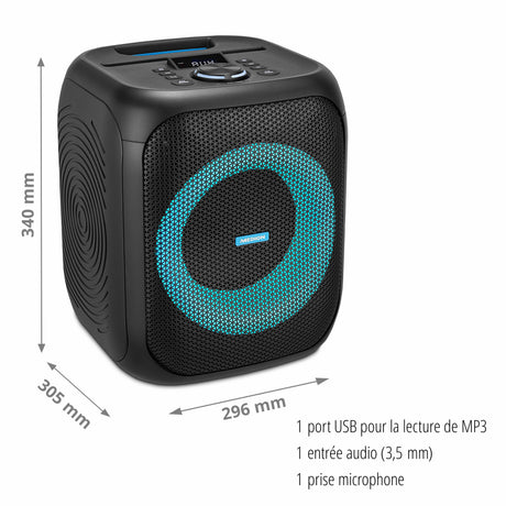 Enceinte - MEDION - Compact - 50W RMS - Anneau LED multicolore