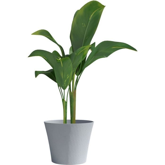 Pot de fleurs - GARDEN ID - Green Care Sense Pierre bleue - 50 x 41 cm - Garantie de 10 ans - 100% recyclé - Résistance UV et gel