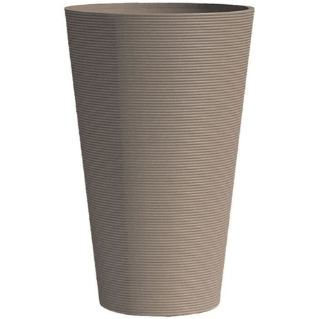 Pot de fleurs haut - GARDEN ID - Green Care Sense Haut Taupe - 55 cm - Garantie de 10 ans - 100% recyclé - Résistance UV et gel