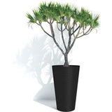 Pot de fleurs haut - GARDEN ID - Green Care Sense Haut Noir-Anthr. - 55 cm - Garanti 10 ans - 100% recyclé - Résistance UV et gel