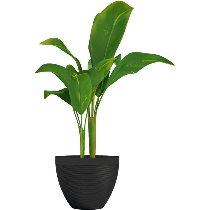 Pot de fleurs - GARDEN ID - Green Care Impact Noir-Anth - 30 x 26 cm - Garanti 10ans - 100% recyclÈ - RÈsistant UV/gel