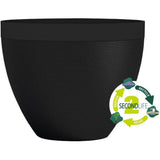 Pot de fleurs - GARDEN ID - Green Care Impact Noir-Anth - 30 x 26 cm - Garanti 10ans - 100% recyclÈ - RÈsistant UV/gel