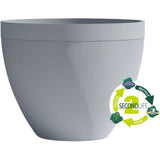 Pot de fleurs - GARDEN ID - Green Care Impact Bleu-Gris - 40 x 31 cm - Garanti 10ans - 100% recyclÈ - RÈsistant UV/gel