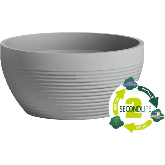 Coupe - GARDEN ID - Green Care Impact Bleu-Gris - 25 x 12 cm - Garanti 10ans - 100% recyclÈ - UV/gel rÈsistant