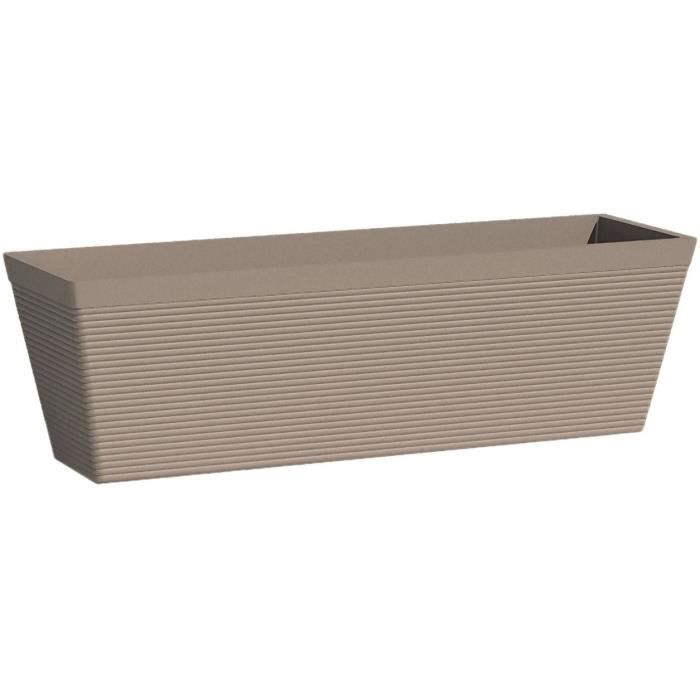 Jardiniere - GARDEN ID - Green Care Impact Taupe - 50 x 16 x 16 cm - Garanti 10ans - 100% recyclÈ - UV/gel rÈsistant