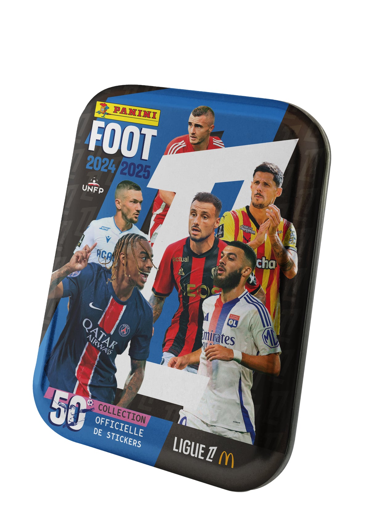 Boîte métal - PANINI - Foot Ligue 1 2024-2025 - McDonald's - 12 pochettes - 84 stickers