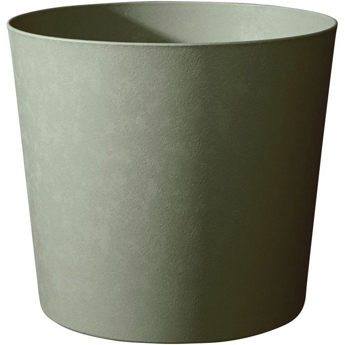 Pot de fleurs Conique Ø 40 cm - EDA - Element - 30 L - Système de drainage - Intérieur / Extérieur - Ø 39,1 x H 32 cm - Kaki
