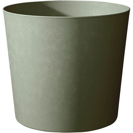 Pot de fleurs Conique Ř 40 cm - EDA - Element - 30 L - Systeme de drainage - Intérieur / Extérieur - Ř 39,1 x H 32 cm - Kaki