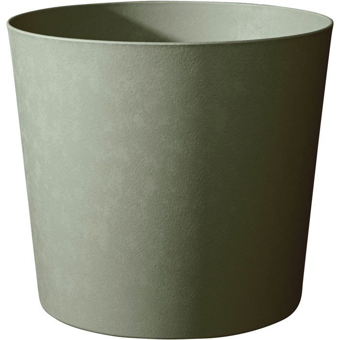 Pot de fleurs Conique Ř 60 cm - EDA - Element - 100 L - Systeme de drainage - Intérieur / Extérieur - Ř 57,5 x H 48,2 cm - Kaki
