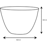 Pot de fleurs Rond Ø 50 cm - EDA - Element - 47,8 L - Système de drainage - Intérieur / Extérieur - Ø 48,8 x H 38,4 cm - Kaki