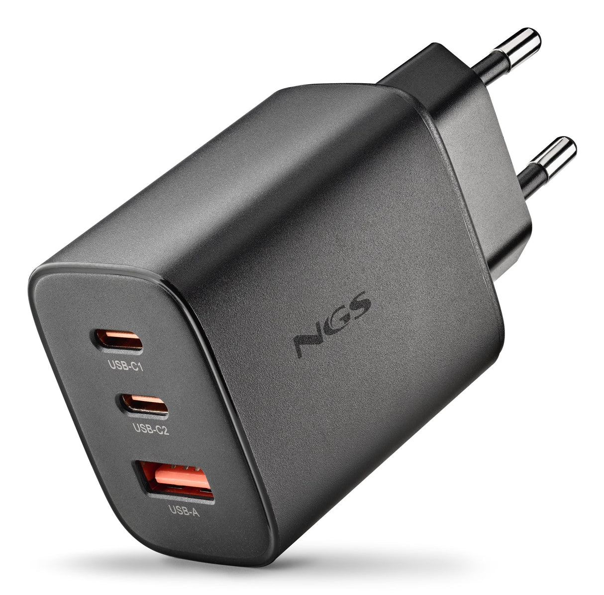 Chargeur secteur NGS Era 2x USB-C + 1x USB-A 65W (Noir)