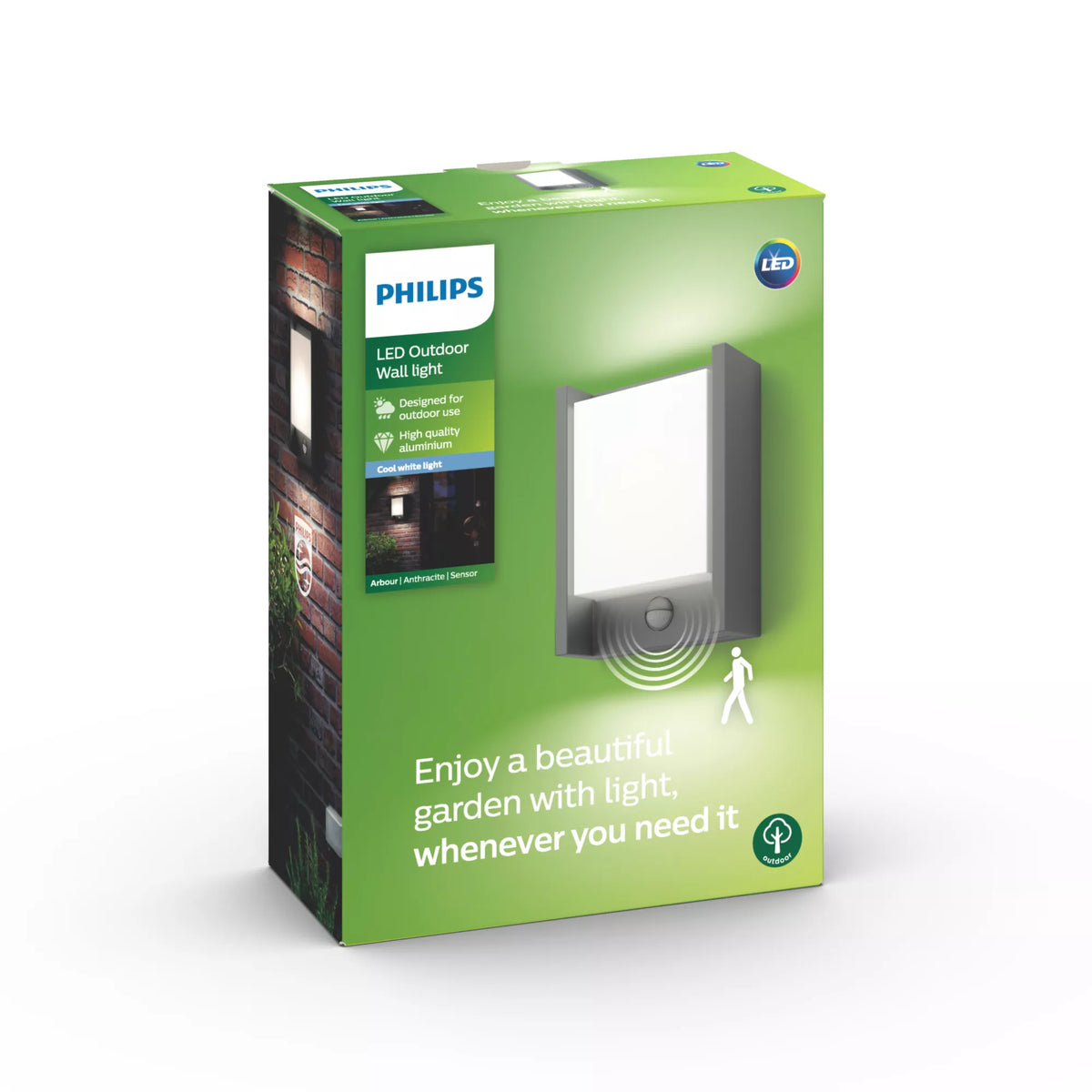 Applique murale - PHILIPS - Arbour IR - 4000K - Anthracite - IP44