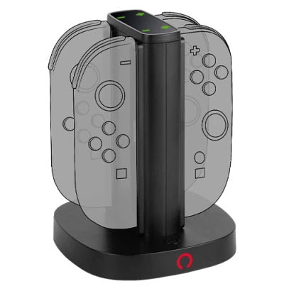 Station de rechargement - KONIX - 2 paires de manettes Joy-Con - Indicateur de charge LED - Connexion USB-A - Noir