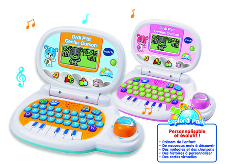 Ordinateur Éducatif Enfant VTECH P'tit Genius Ourson Bleu - Multicolore - Mixte - 24 mois - 2 ans