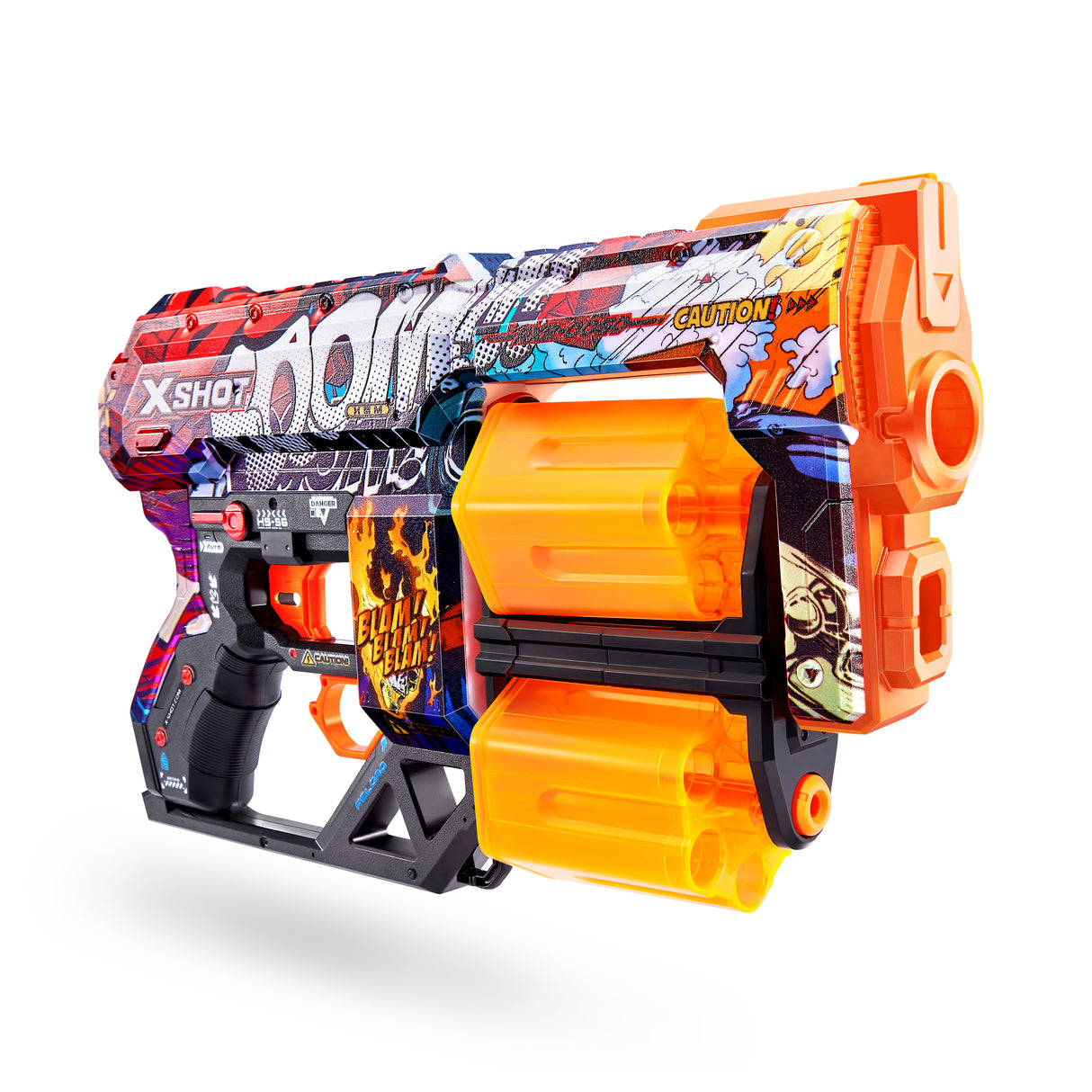 Lanceur de fléchettes - ZURU - X-SHOT Dread - Canons rotatifs doubles - 7 designs - Portée 27 m