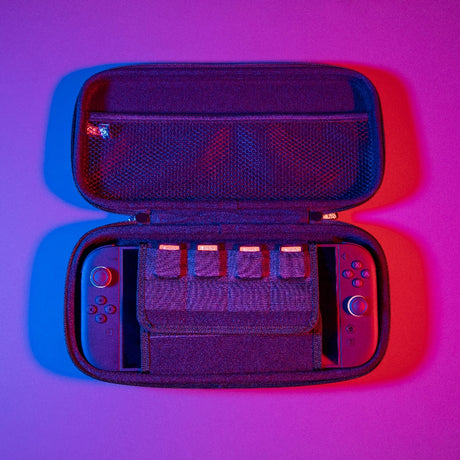 Housse de protection et transport - KONIX - One Piece Nintendo Switch 2 - Rangement accessoires - Motif Luffy Gear 5 - Bleu