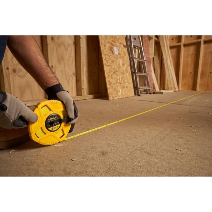 Metre ruban mesure longue - STANLEY - 0-34-297 - 30m x 12,7mm - fibre de verre