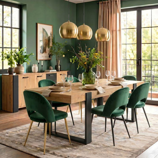 Ensemble enfilade + table LOFT - PARISOT - Chene Artisan et gris - 3 portes - 8 personnes