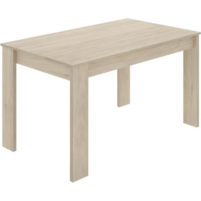 Table a manger ou cuisine SAMI - 4 personnes - Mélaminé Chene naturel - L 139 x P 81 x H 77 cm