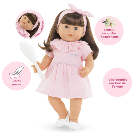 Poupon COROLLE - Julie - 36 cm - Cheveux faciles a coiffer - Senteur vanille