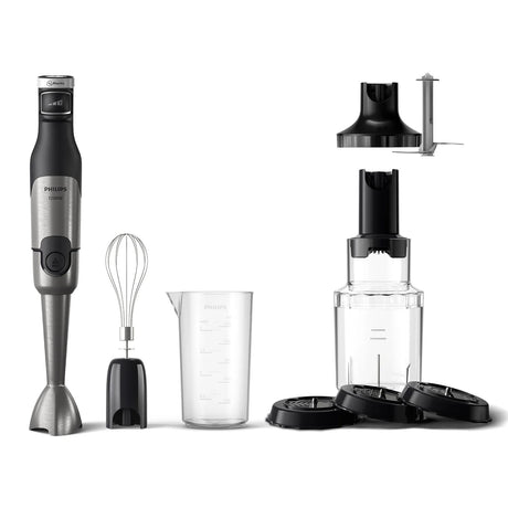 Mixeur plongeant - PHILIPS - HR2684/00 - ProMix Série 5000 - Métal/noir - 1200W - 4 accessoires