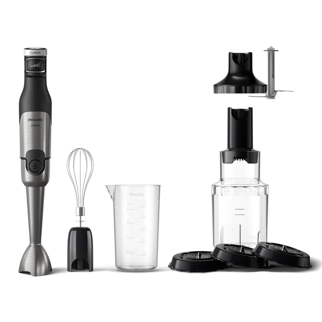 Mixeur plongeant - PHILIPS - HR2684/00 - ProMix Série 5000 - Métal/noir - 1200W - 4 accessoires
