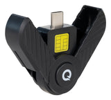 Lecteur de Cartes à puce TooQ TQR-3011B USB-C 2.0 (Noir)