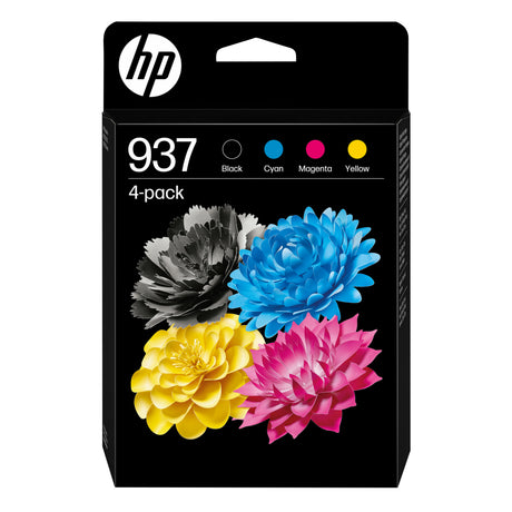 HP 937 Cartouche Encre Authentique Pack de 4 noir, cyan, magenta, jaune