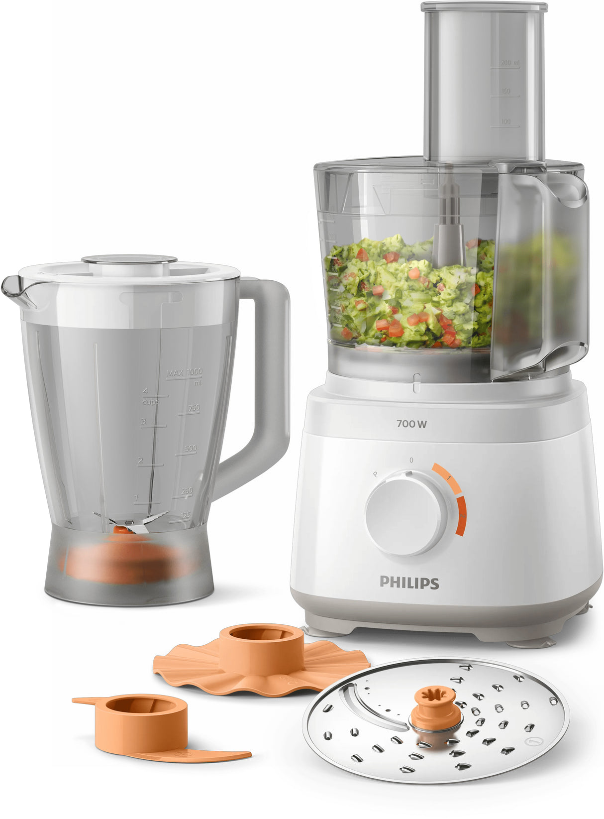 Robot de cuisine multifonction - PHILIPS - HR7320/00 - Série 3000 - 700W - bol de 2.1L - Blanc