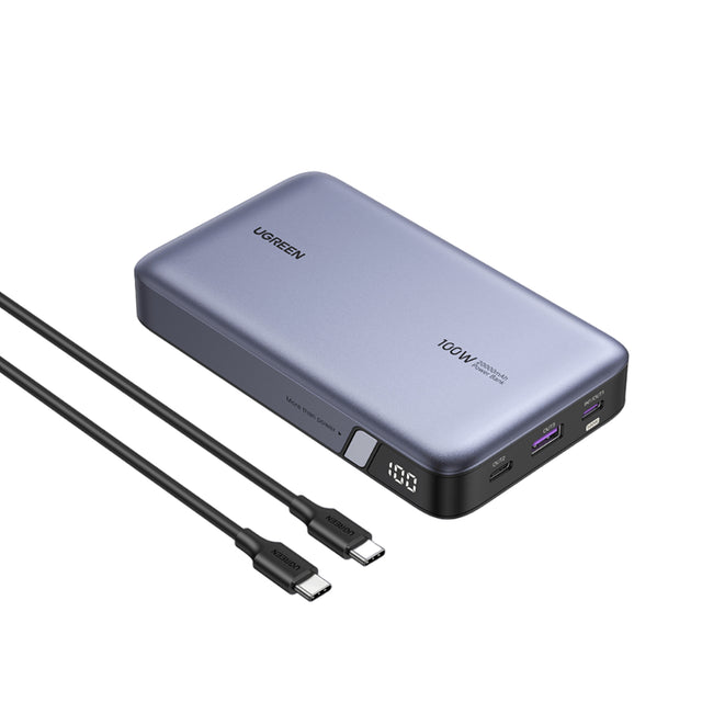 Batterie externe - UGREEN - 20,000 mAh - 100W - Version 2 - Gris