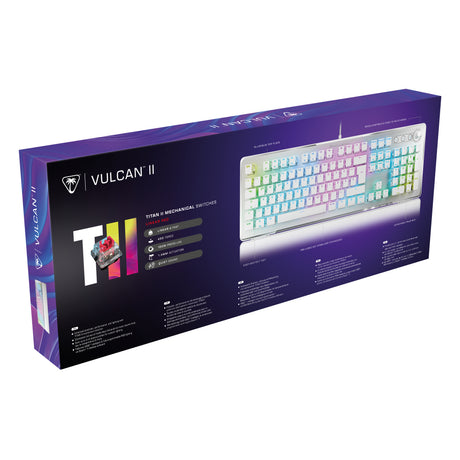 Clavier gaming PC mécanique - TURTLE BEACH - TBK-1002-12-FR - Vulcan II - Blanc