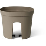Pot balustrade - GARDEN ID Smile - Taupe 30 cm - S'adapte a toutes les balustrades - Réserve d'eau - recyclé et 100% recyclable
