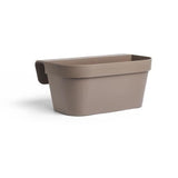 Jardiniere+crochet - GARDEN ID Star - Taupe 50 x 21 cm - Fixation facile - Réserve d'eau - recyclé et 100% recyclable