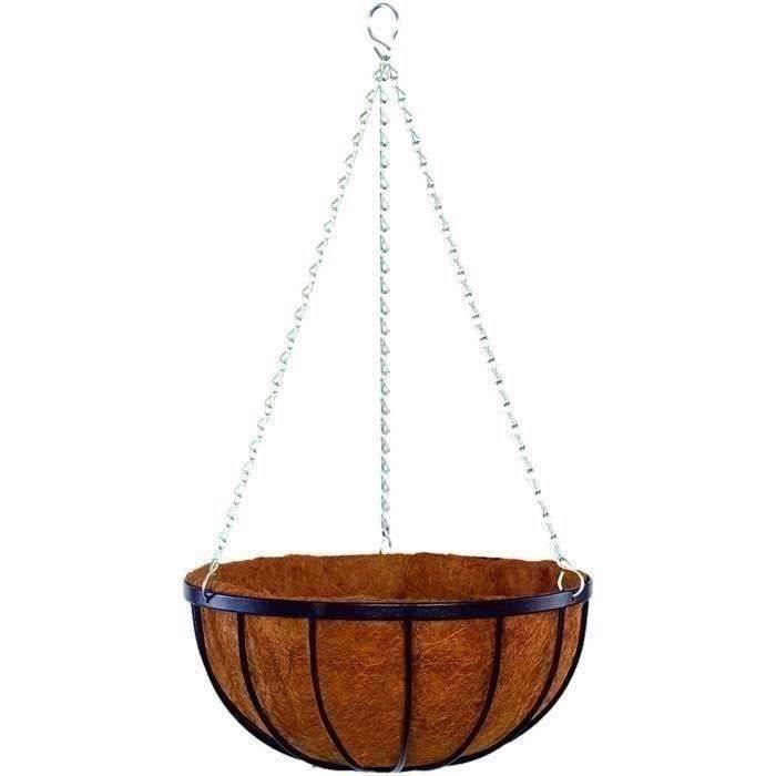 Suspension+coco - GARDEN ID Georgain - Ø35 H19 cm - Coco premium - Structure solide - Profond pour le développement des plantes