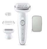 Épilateur électrique - BRAUN - SES9-030 - 2 modes - 50 min - Étanche - Blanc