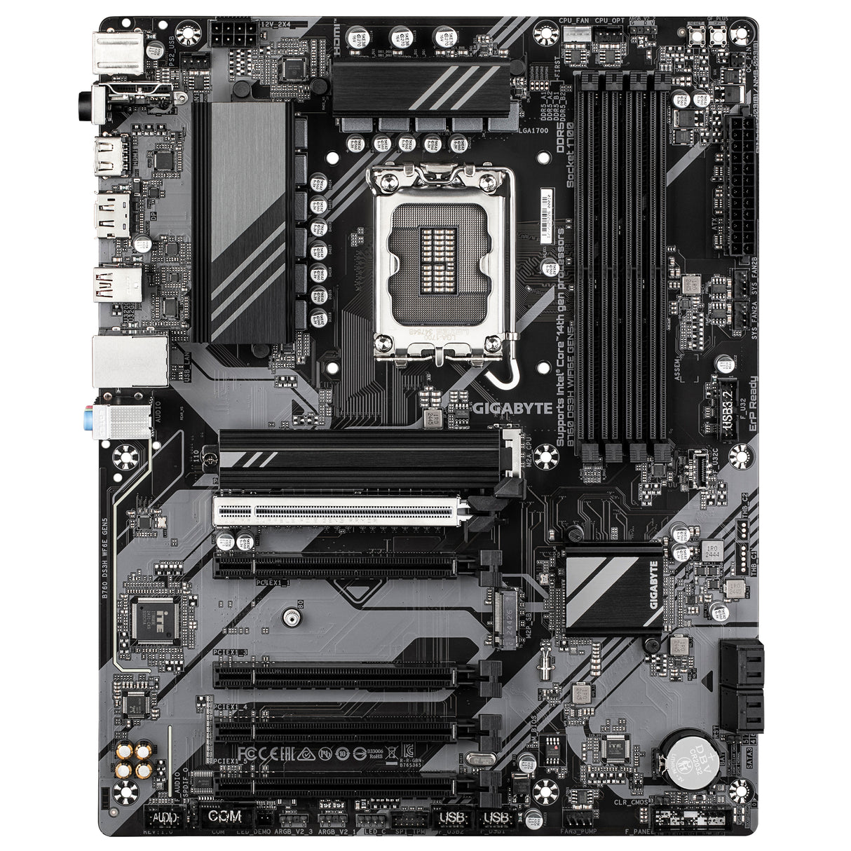 Carte mere - GIGABYTE - B760 DS3H WF6E GEN5 - Format ATX - Chipset Intel B760 - PCIe 5.0