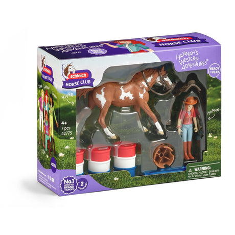 Figurine L'aventure western de Hannah, Schleich 42775 Horse Club, des 5 ans