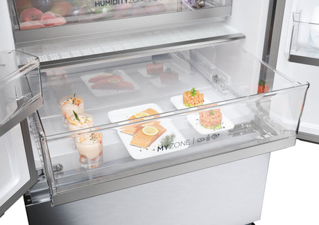 Réfrigérateur Multi-Portes - HAIER - HFR5720EWMG - Classe E - 477 L (337+140) - 37 dB - Silver