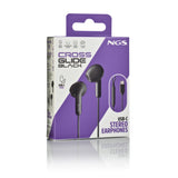 Ecouteur filaire avec micro NGS Cross Glide USB-C (Noir)