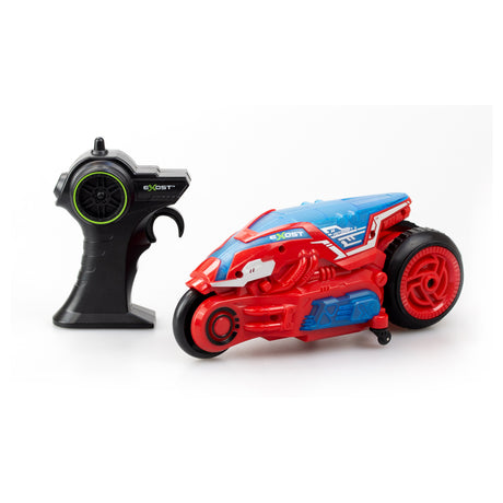 Moto télécommandée - EXOST - MOTODRIFT X LED 24 Ghz - 1:18 - Rouge - 23 cm - Des 5 ans