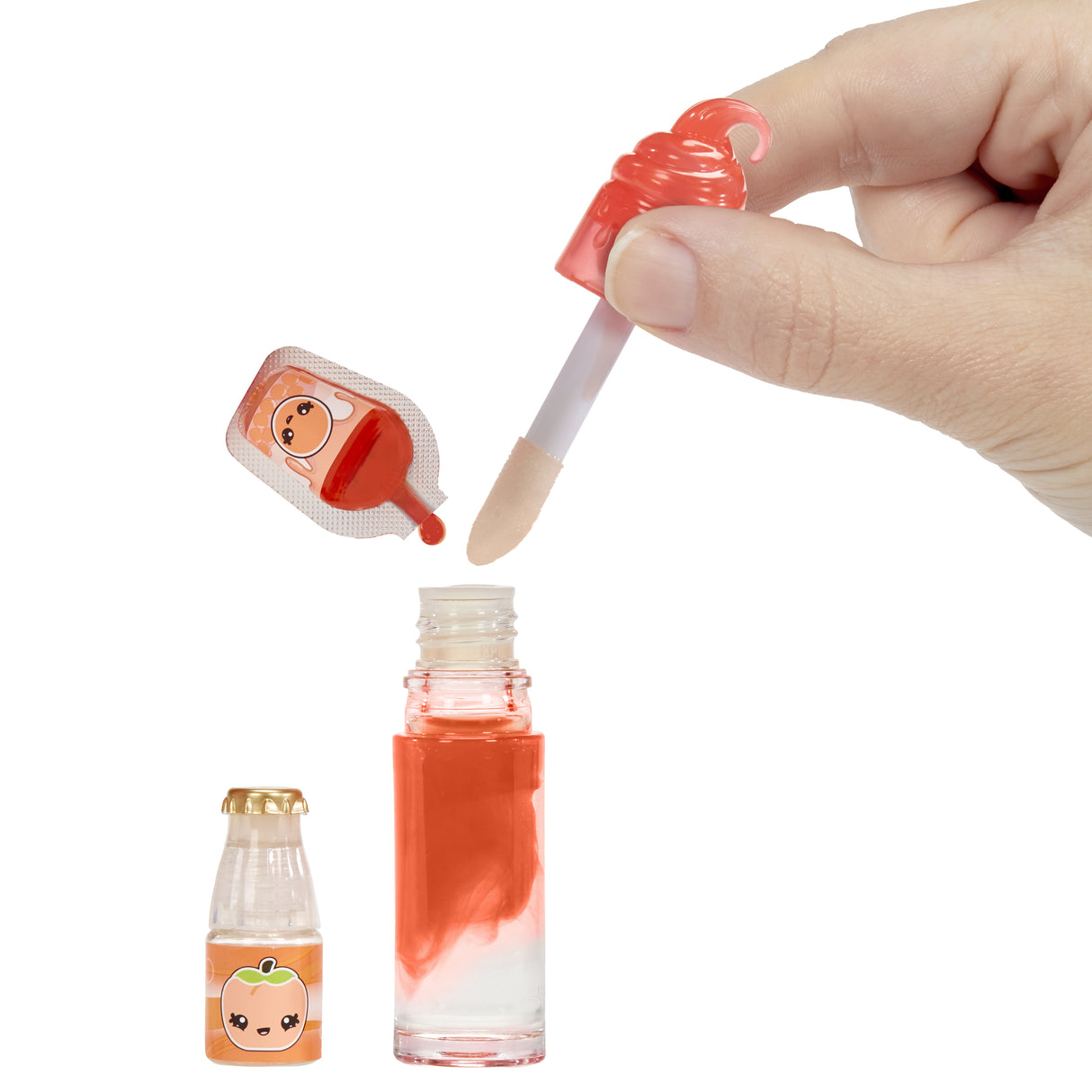 Yummiland - 1 poupée 10 cm et un gloss pailleté a créer - Piper - Goűt Peche - Des 4ans