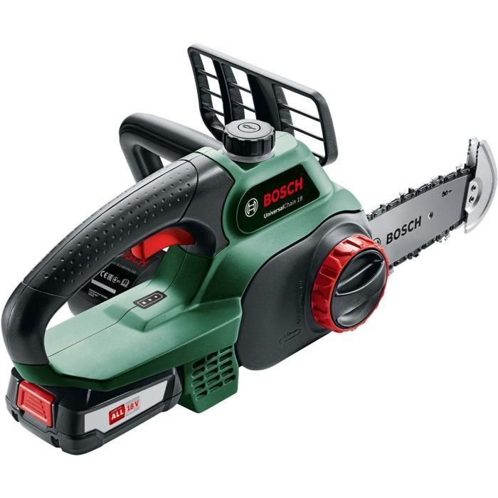 BOSCH Cordless Chainsaw - UniversalChain 18 (Supplied with: 1 x 18V 2.5Ah battery)