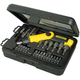 Tournevis porte-embouts a cliquet STANLEY - 0-63-022 - Coffret de 25 pieces