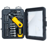 Tournevis porte-embouts a cliquet STANLEY - 0-63-022 - Coffret de 25 pieces