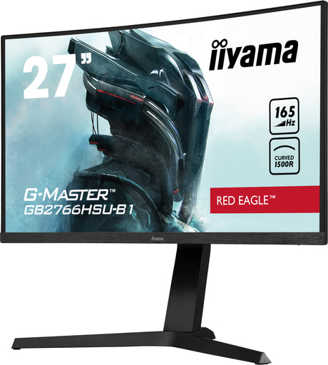 Ecran PC Gamer Incurvé - IIYAMA -  27 - FHD - 165Hz - Dalle VA - 1ms - Ajustable en hauteur - GB2766HSU-B1